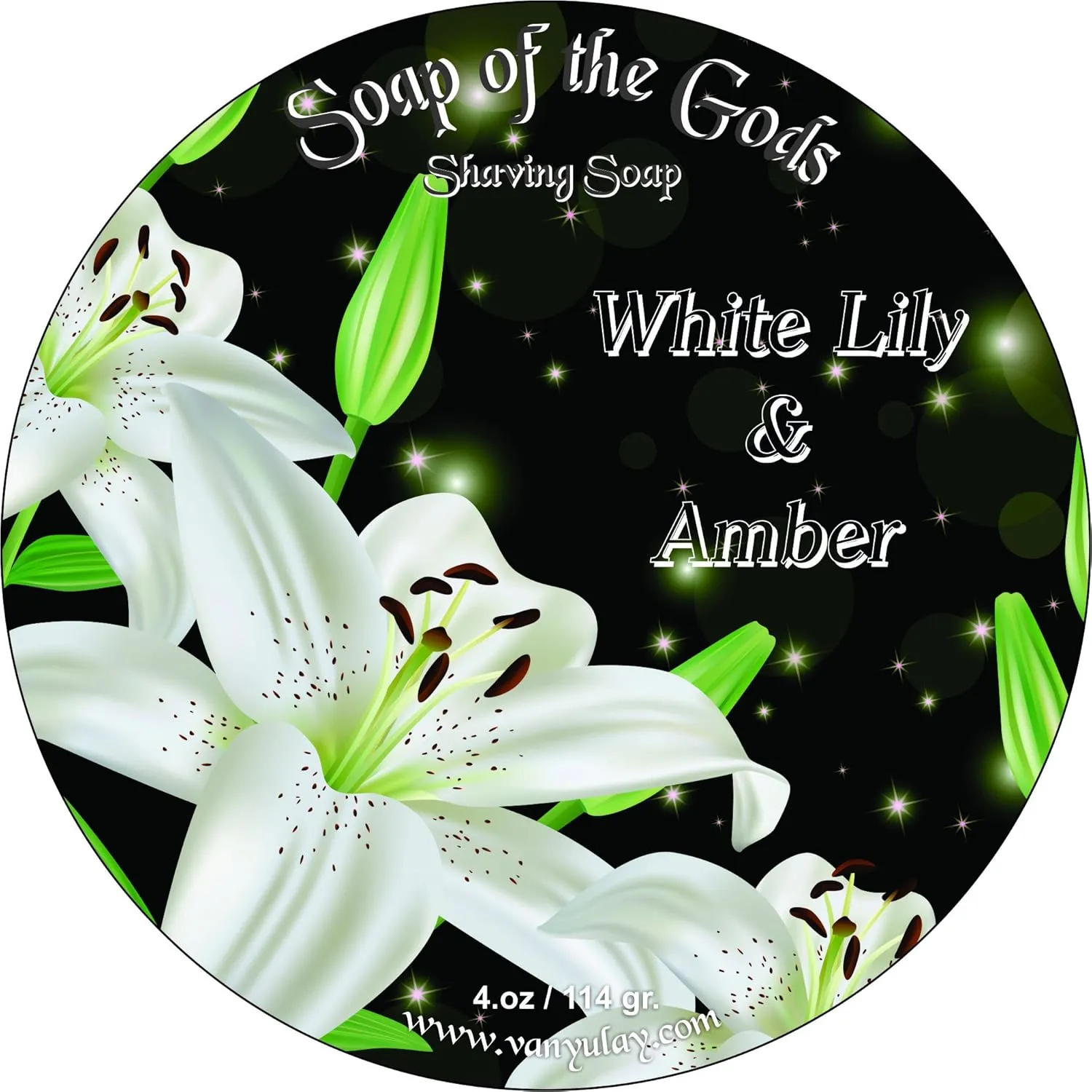 Shaving Soap of The Gods White Lily & Amber 4. oz