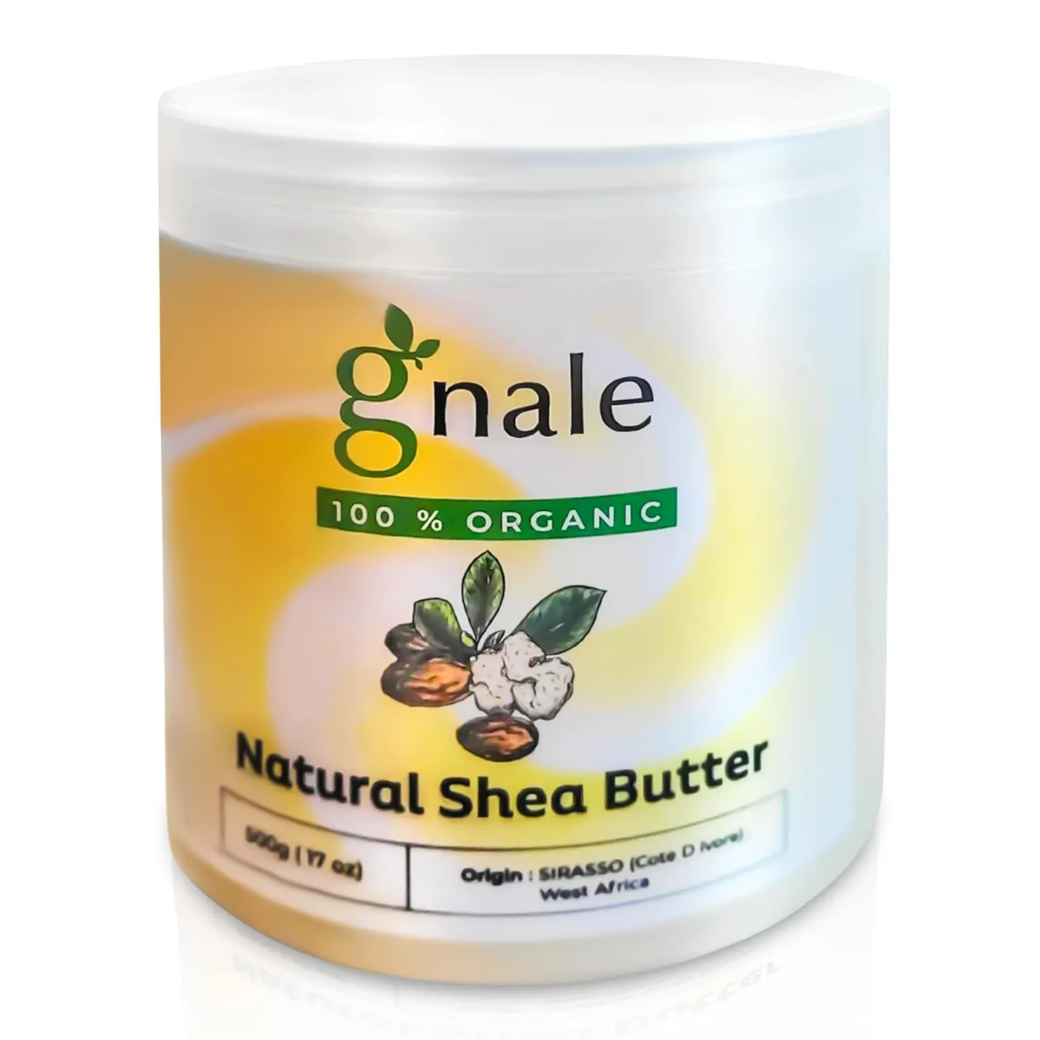 Shea Butter Jar African Shea Butter Raw Organic. Body Butter Skin Moisturizer for Face Skin and Hair, Pure Raw Shea Butter for DIY Lotion, Oil, Cream, Soap