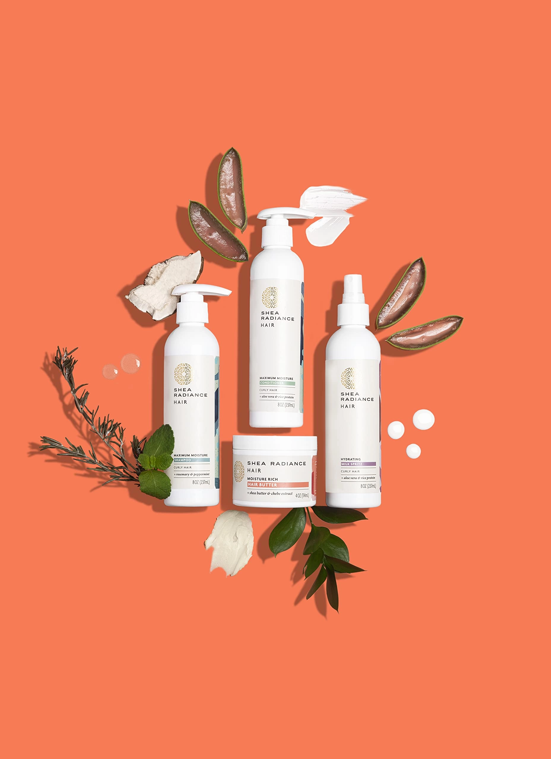 Shea Radiance Maximum Moisture Conditioner | Contains Rice Protein & Keratin | Repairs Damaged Hair & Stimulates Hair Growth | For Curly & Kinky Hair | 8oz