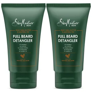 SheaMoisture Men Full Beard Detangler and Conditioner with Maracuja Oil & Shea Butter - Rich Moisturizing Cream to Soften and Detangle, Pack of 2-4 Oz Ea
