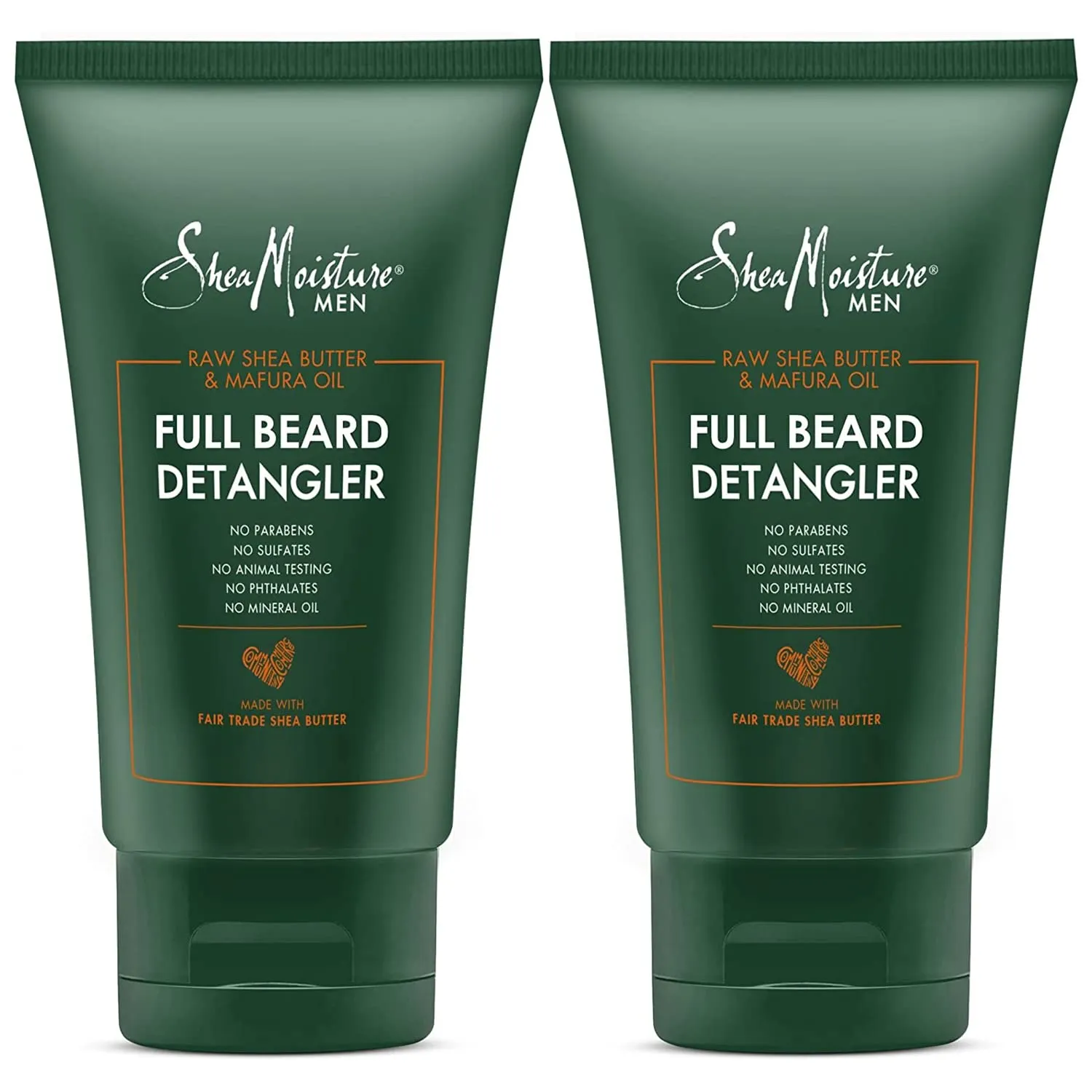 SheaMoisture Men Full Beard Detangler and Conditioner with Maracuja Oil & Shea Butter - Rich Moisturizing Cream to Soften and Detangle, Pack of 2-4 Oz Ea