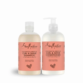 SheaMoisture Coconut & Hibiscus Curl & Shine Shampoo & Conditioner - 2pc