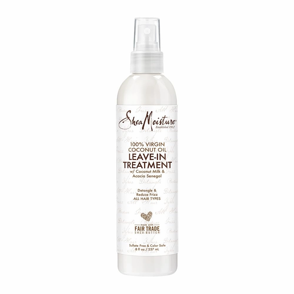 SheaMoisture Coconut Hibiscus Curl Enhancing Smoothie 20 oz & Coconut Oil Leave-In Conditioner 8 oz