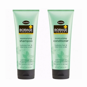ShiKai Borage Shampoo & Conditioner Set, 8 oz (2-Pack) - Rich in Botanicals, Helps Relieve and Moisturize Dry Scalp & Hair, Softens and Detangles, Sulfate-Free, Paraben-Free, Gluten-Free
