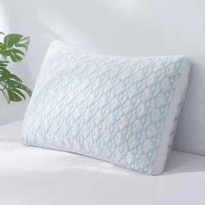 Shredded Memory Foam Cooling Soft Bamboo Viscose Pillow King Size, Adjustable Hypoallergenic Hotel Quality Bed Pillow for Back, Stomach and Side Sleeper, Oeko-TEX Certified