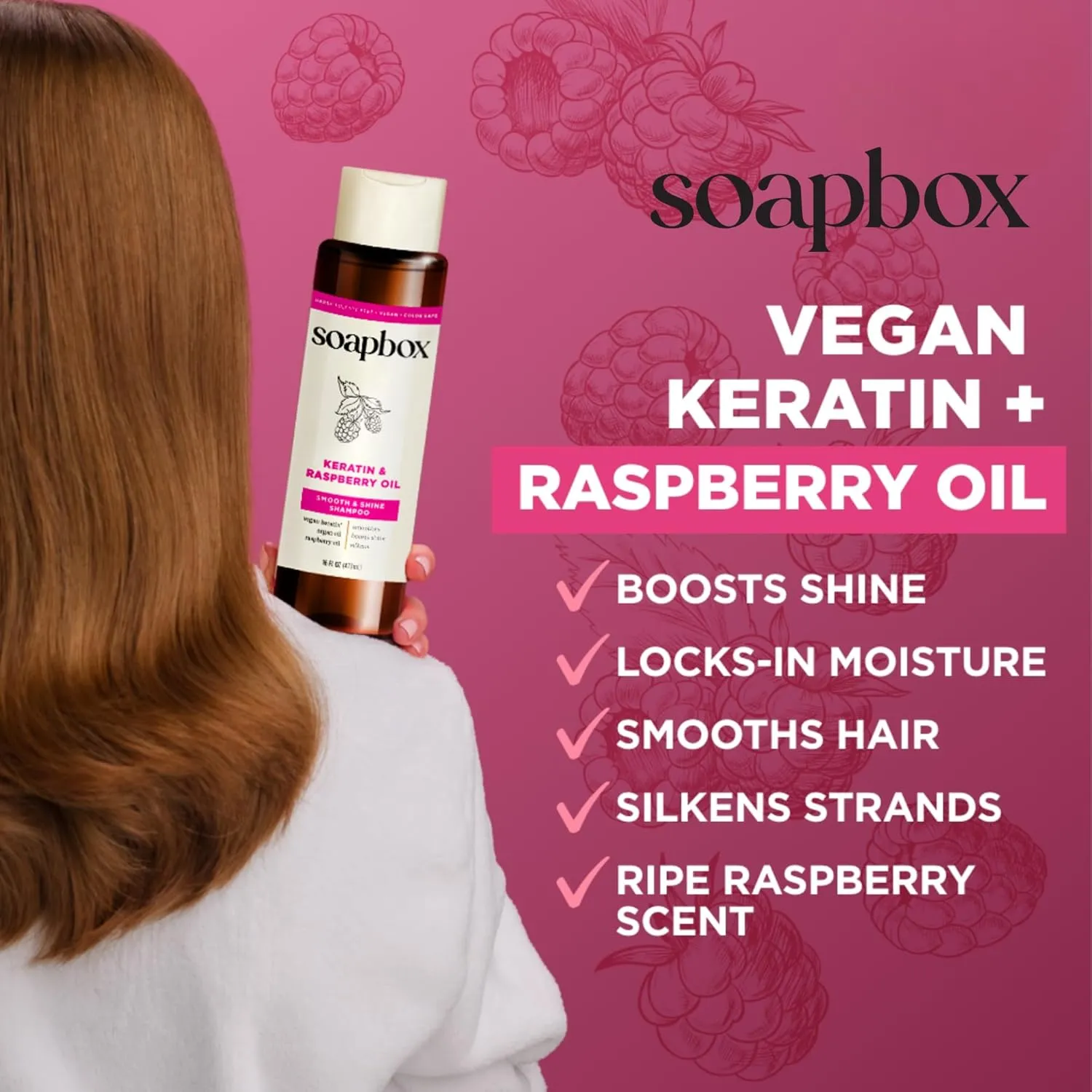 Soapbox Shine Boosting Keratin Conditioner, Hair Conditioner with Argan Oil, Keratin Hair Care, Harsh Sulfate Free, Paraben & Silicone Free, Color Safe, and Vegan, 16 Ounces, Pack of 3