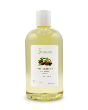Soapeauty Clear Jojoba Oil | 100% Pure & Natural | Refined, Cold Pressed, Hexane Free | Moisturizing Oil for Skin, Face, Hair & Nails | 12 fl oz