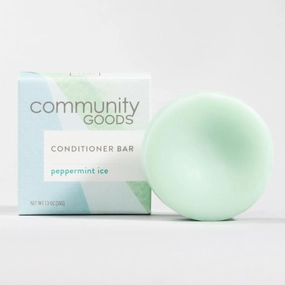 Solid Conditioner Bar Conditioner Bar for All Hair Types | Strengthens, Nourishes, Moisturizes | Vegan, Cruelty-Free, Plastic-Free, Eco-Friendly | Peppermint Ice, 1.3 oz, 35 grams