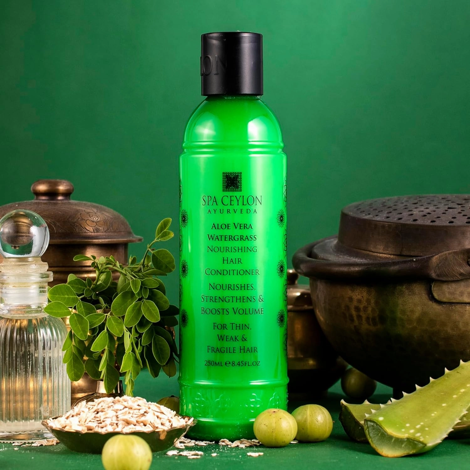 SPA CEYLON Aloe Vera Watergrass Nourishing Hair Conditioner | Nourishes Strengthens and Boosts Volume for Thin Weak and Fragile Hair