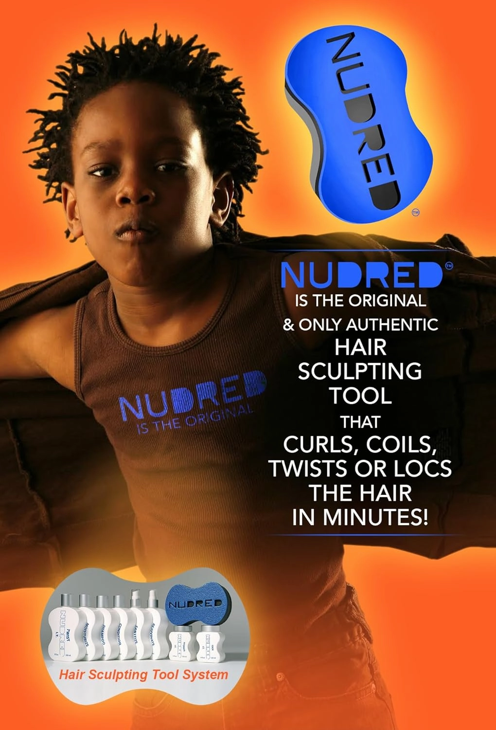 Starter Pack, Red Twist Hair Sponge Brush, Moisturize & Rejuvenate Curls, Coils, Twists & Locs, Hair Care Products for Black Men & Women, Large Holes, 8 Oz Bottles