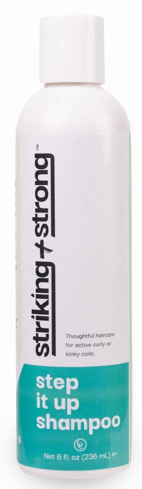 Step It Up Shampoo for Wavy, Kinky, Coily & Curly Hair | Sulfate, Paraben, Silicone, Phthalate, DEA & Dye FREE | 8oz | Natural Ingredients for Active Lifestyles