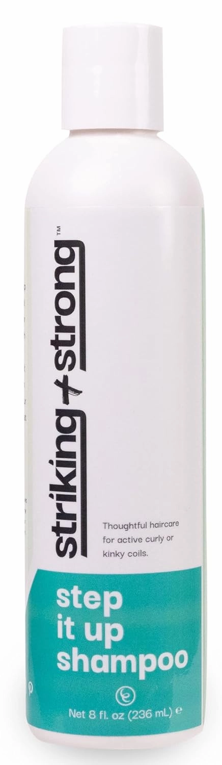 Step It Up Shampoo for Wavy, Kinky, Coily & Curly Hair | Sulfate, Paraben, Silicone, Phthalate, DEA & Dye FREE | 8oz | Natural Ingredients for Active Lifestyles