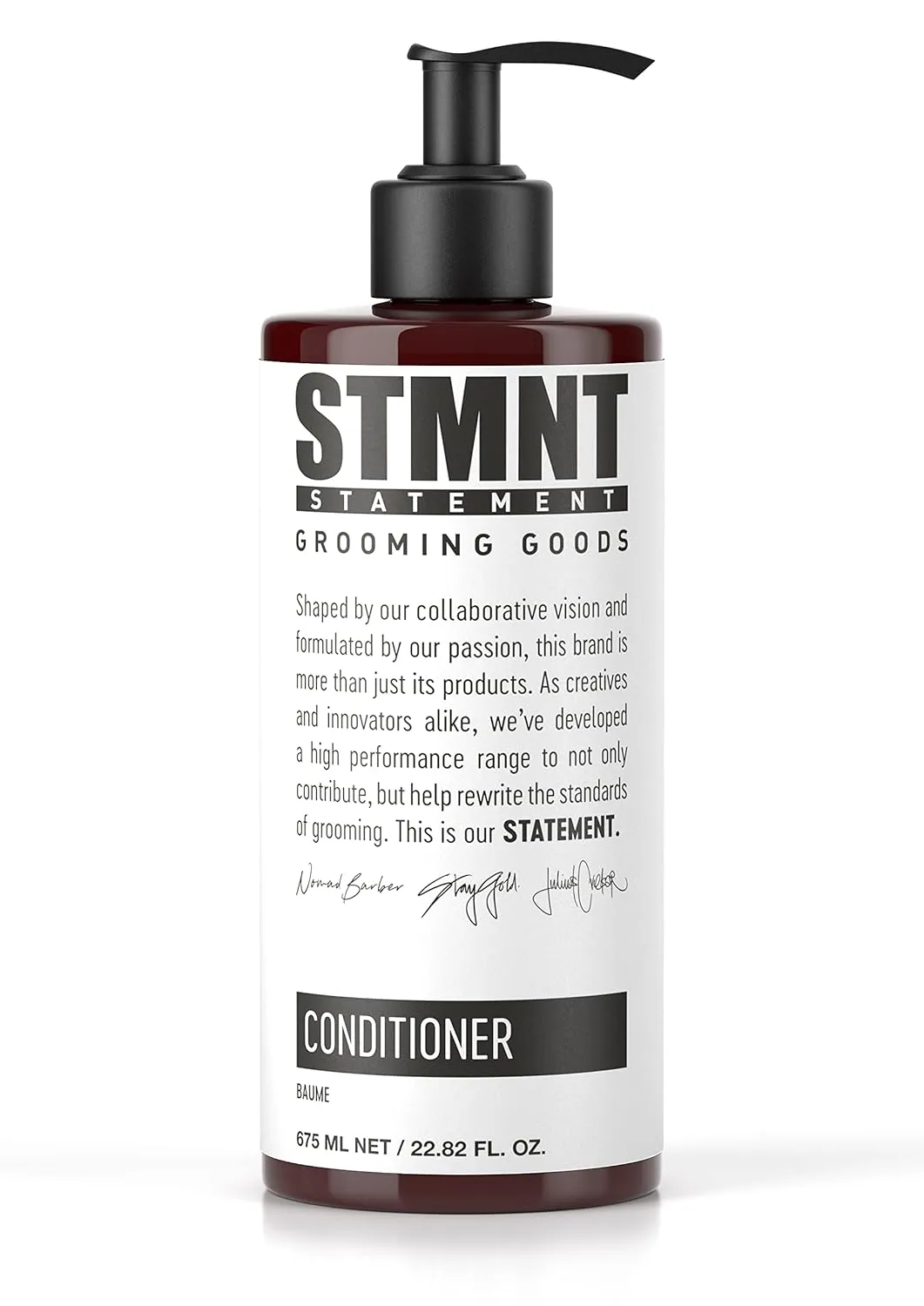 STMNT Grooming Goods Conditioner | Softens Hair | Restores Shine | Moisturizing Formula w/Activated Charcoal & Menthol | All Hair Types