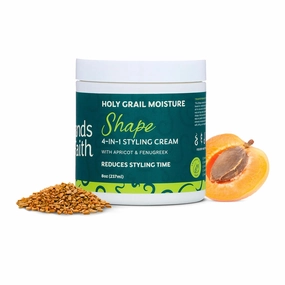 Strands of Faith Shape 4-in-1 Styling Cream | Moisturizer, Leave-In, Styler & Oil in One | Defines Curls, Extends Style Life, & Enhances Shine | Perfect for Twist-Outs, Braid-Outs, Rod Sets | 8oz