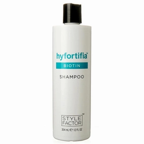 Style Factor hyfortifia™ Biotin Shampoo Conditioner Treatment | Shine Strengthen and Nourish | Made in USA (Shampoo 12 Oz)