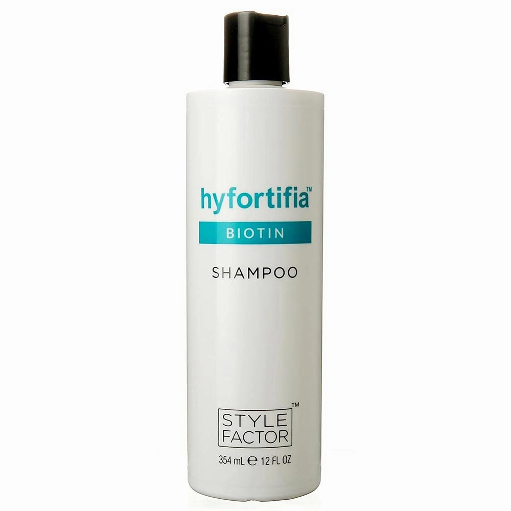 Style Factor hyfortifia™ Biotin Shampoo Conditioner Treatment | Shine Strengthen and Nourish | Made in USA (Shampoo 12 Oz)