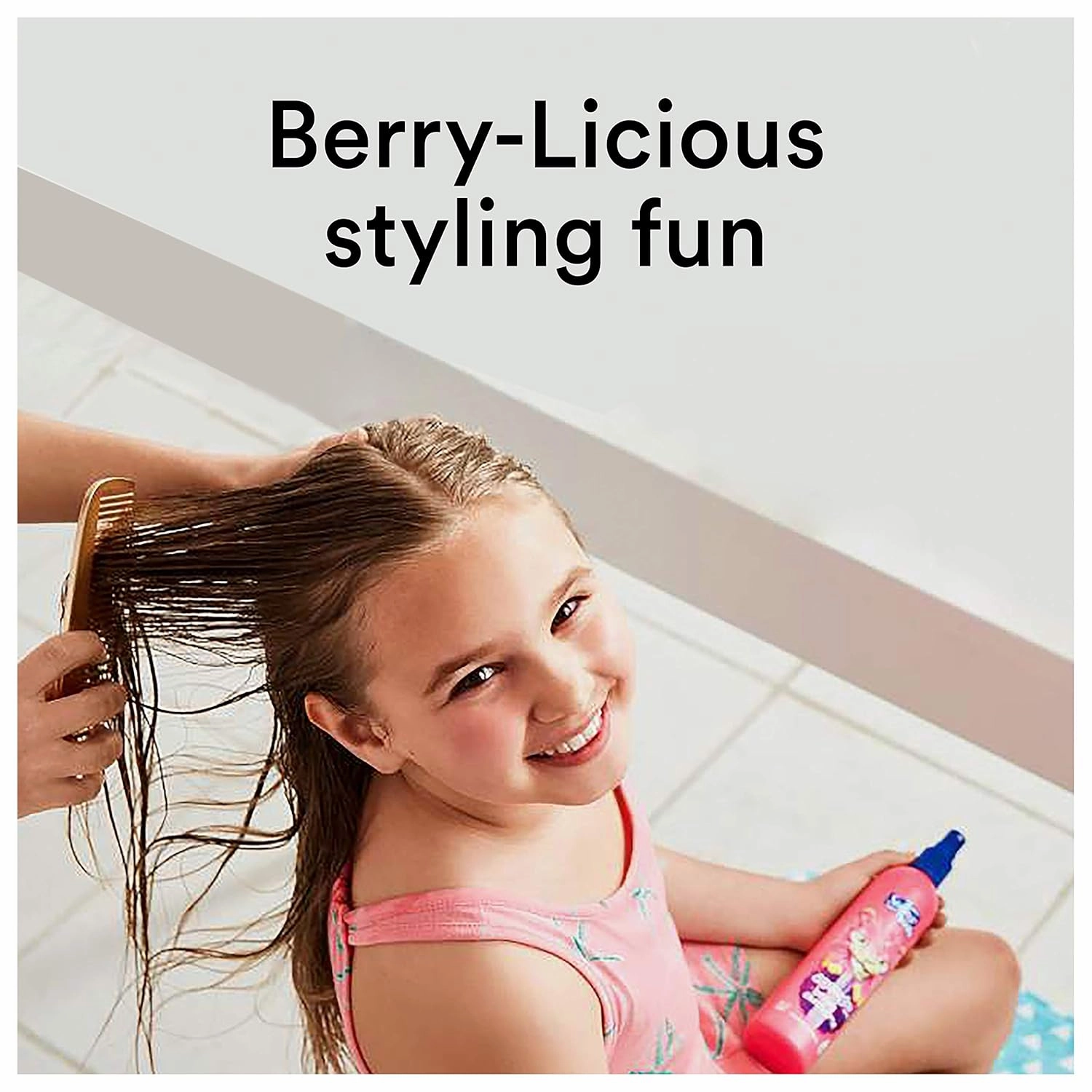 Suave Kids Detangler Spray For Tear-Free Styling, Berry Awesome Dermatologist-Tested Hair Detangler Formula 10 oz, Pack of 6