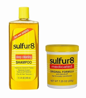 Sulfur 8 Anti-Dandruff Hair & Scalp Care Shampoo 11.5oz & Conditioner 7.25oz