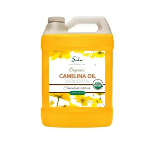 SULU ORGANICS 100% Pure Extra Virgin USDA Organic Unrefined Cold Pressed Camelina Seed Oil 1 Gallon (128 FL.OZ)