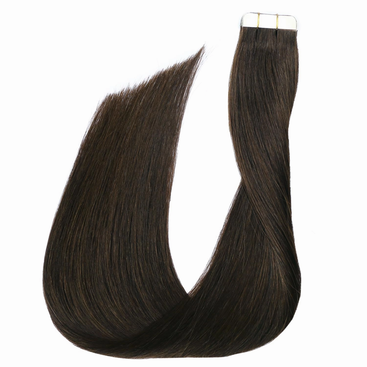 SURNEL Tape in Hair Extensions Human Hair Color 2 Darkest Brown Tape in Hair 20 inch Tape in Hair Extensions 20 pcs 50g(#2-20)