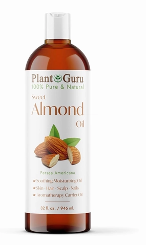 Sweet Almond Oil 32 fl. oz. Cold Pressed Carrier 100% Pure Natural For Skin, Body, Face, and Hair Growth Moisturizer. Great For Creams, Lotions, Lip balm and Soap Making