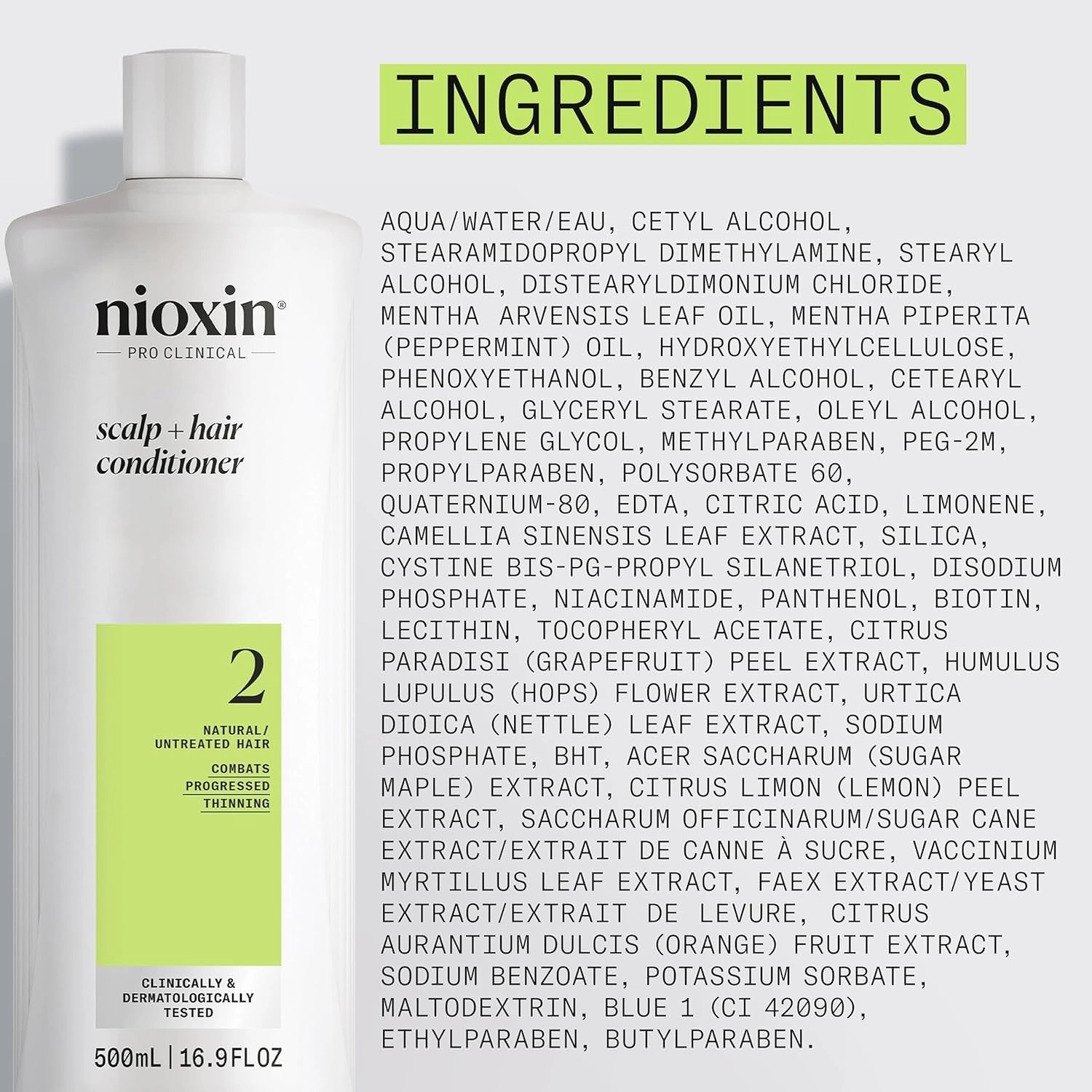 System 2 Scalp   Hair Thickening Conditioner, for Natural Hair with Progressed Thinning, Boost Hair Density with Niacinamide & Biotin
