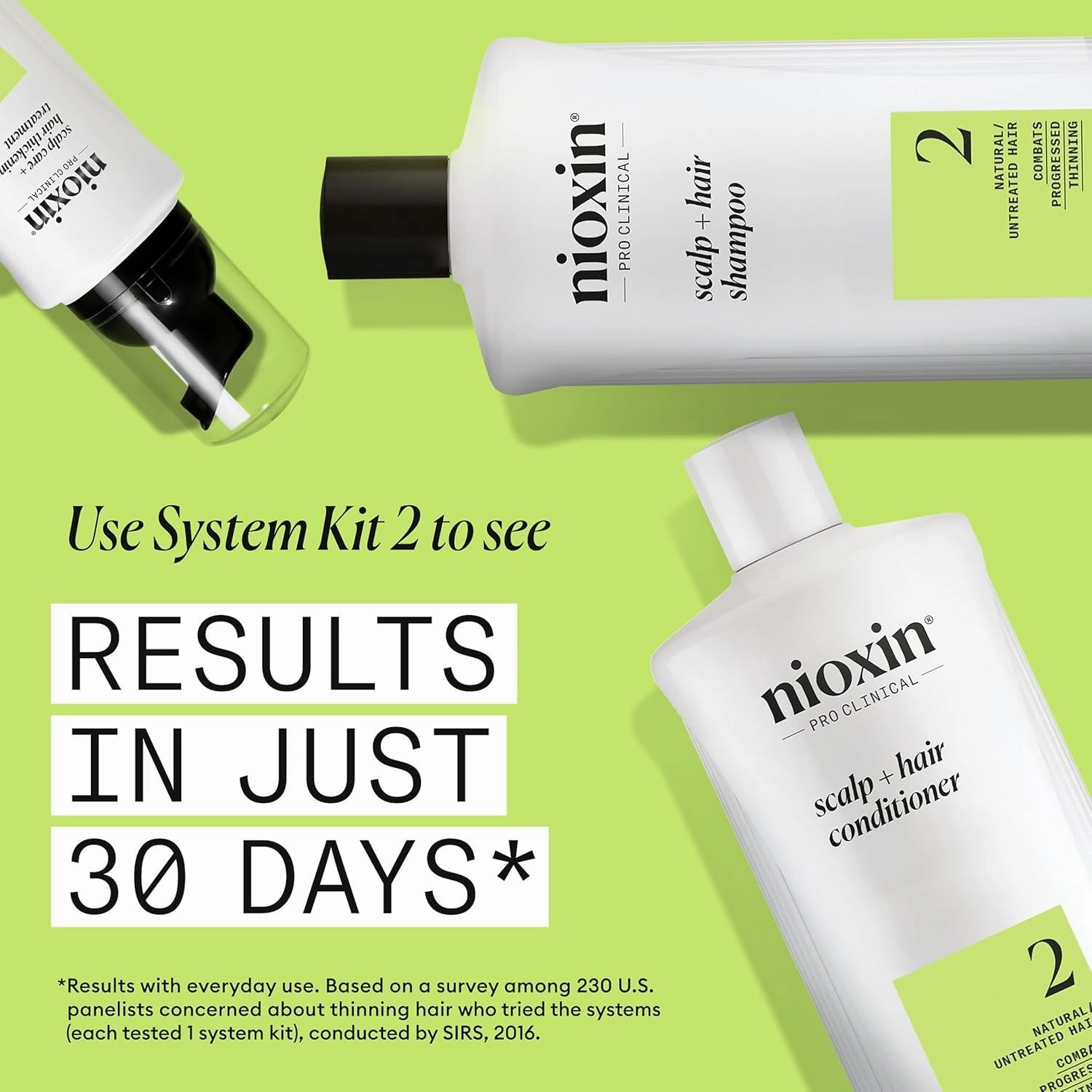 System 2 Scalp   Hair Thickening Conditioner, for Natural Hair with Progressed Thinning, Boost Hair Density with Niacinamide & Biotin