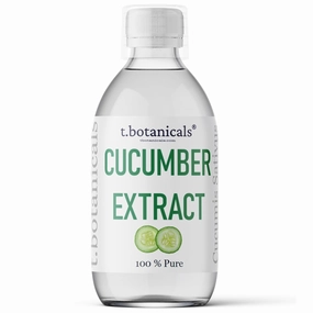 t.botanicals Pure Cucumber Extract Liquid Glycerite Alcohol Free Serum for Face Wash Mask Body Cosmetic Formulations and Skin Care Cream, Lotion, Shampoo, Conditioner Recipes (8 oz.)