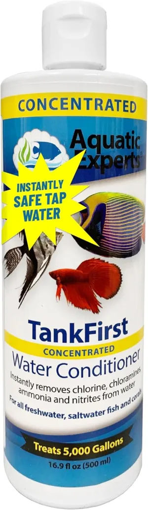 TankFirst Complete Aquarium Water Conditioner - Fish Water Conditioner, Instantly Removes Chlorine, Chloramines, and detoxifies Ammonia from Fish Tank (TankFirst Concentrate, 500 ml)