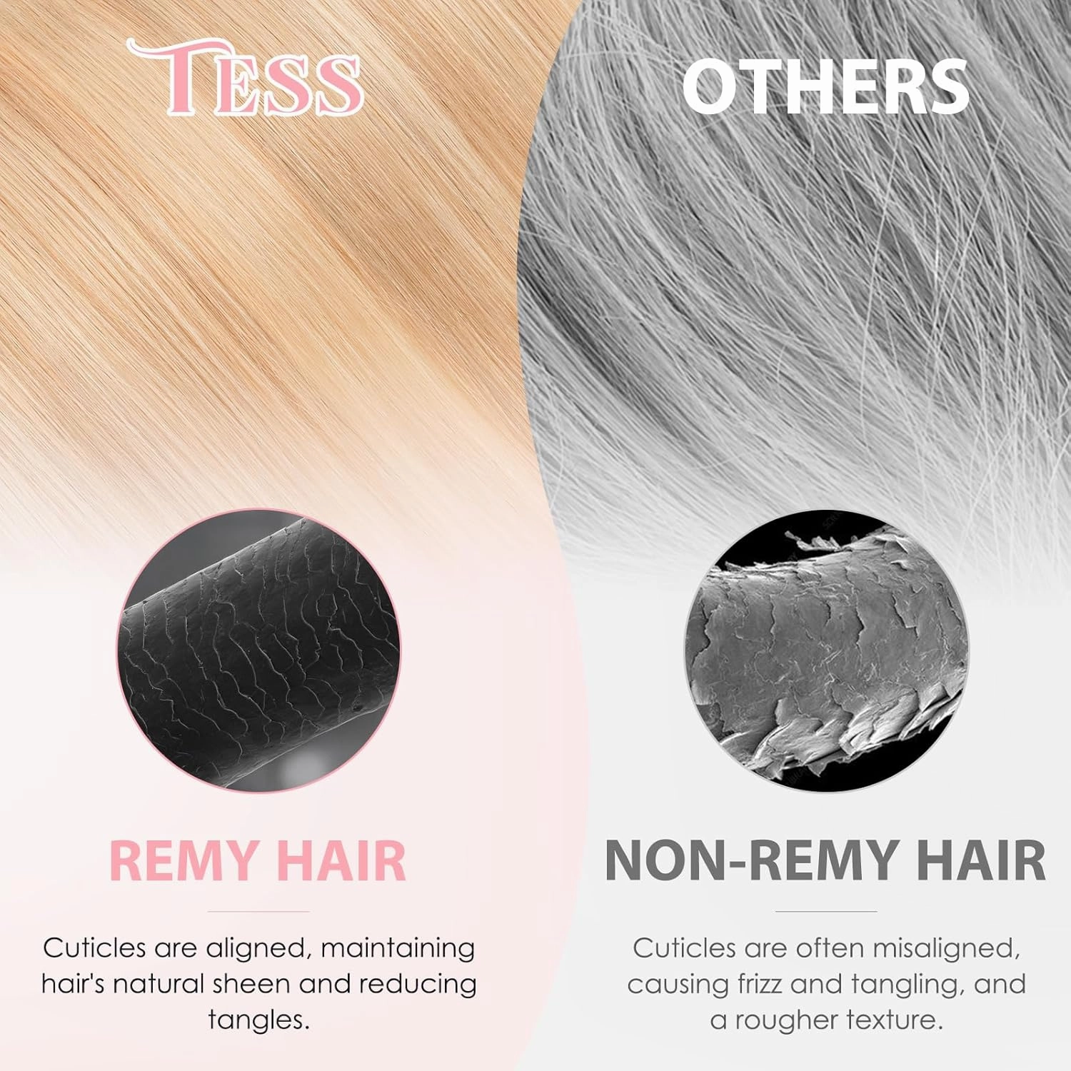 TESS Human Hair Halo Extensions 100% Remy Hair 16 Inch Straight Adjustable Invisible Wire Easy to Use Clip in, Camel mixed Light gold