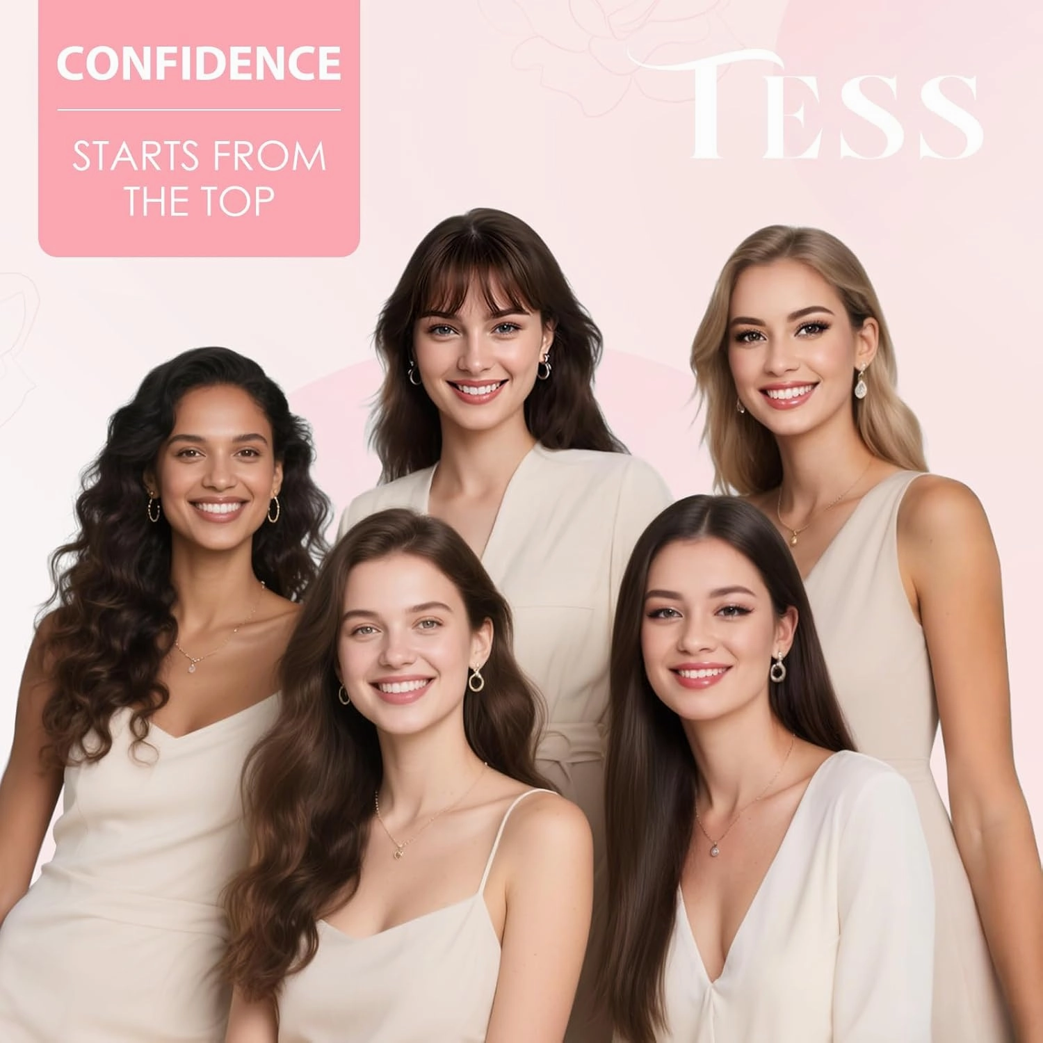 TESS Human Hair Halo Extensions 100% Remy Hair 16 Inch Straight Adjustable Invisible Wire Easy to Use Clip in, Flax Yellow mixed Light gold