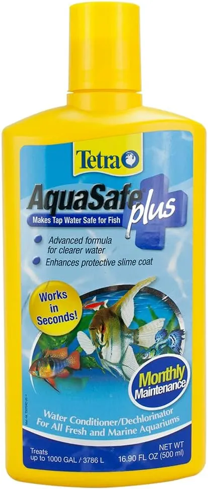 Tetra AquaSafe Plus 16.9 Ounces, aquarium Water Conditioner And Dechlorinator