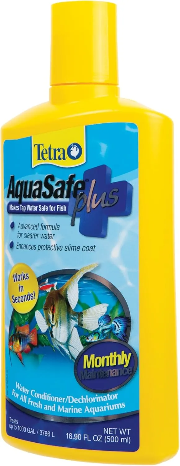 Tetra AquaSafe Plus 16.9 Ounces, aquarium Water Conditioner And Dechlorinator