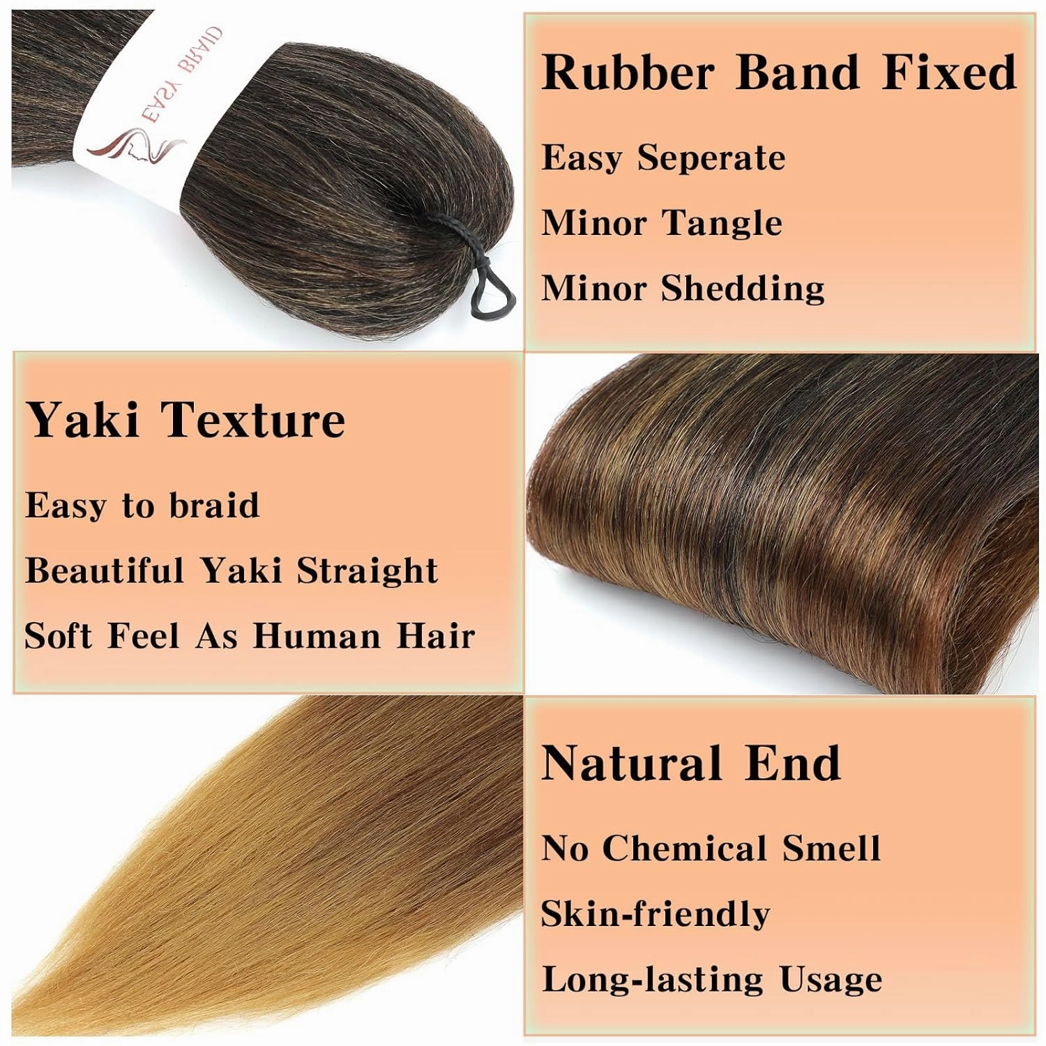 Three Tone Braiding Hair Pre Stretched, 26 Inch 8 Pack Prestretched Braiding Hair For Braid Women Hair,Professional Synthetic Hair For Knotless Crochet Braids,Soft Yaki Straight(26in,8pc,T1B/30/27)