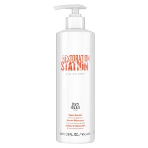 TIGI Bed Head Artistic Edit Restoration Station Repair Booster For Damaged Hair Restoration Station With Keratin and Fiber Actives, 15.22 fl oz, Case of 6