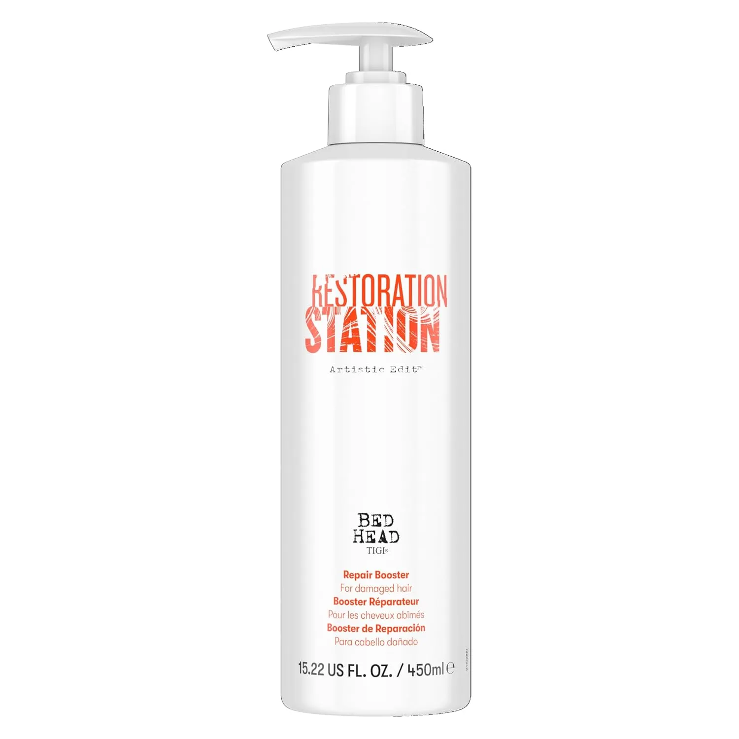 TIGI Bed Head Artistic Edit Restoration Station Repair Booster For Damaged Hair Restoration Station With Keratin and Fiber Actives, 15.22 fl oz, Case of 6