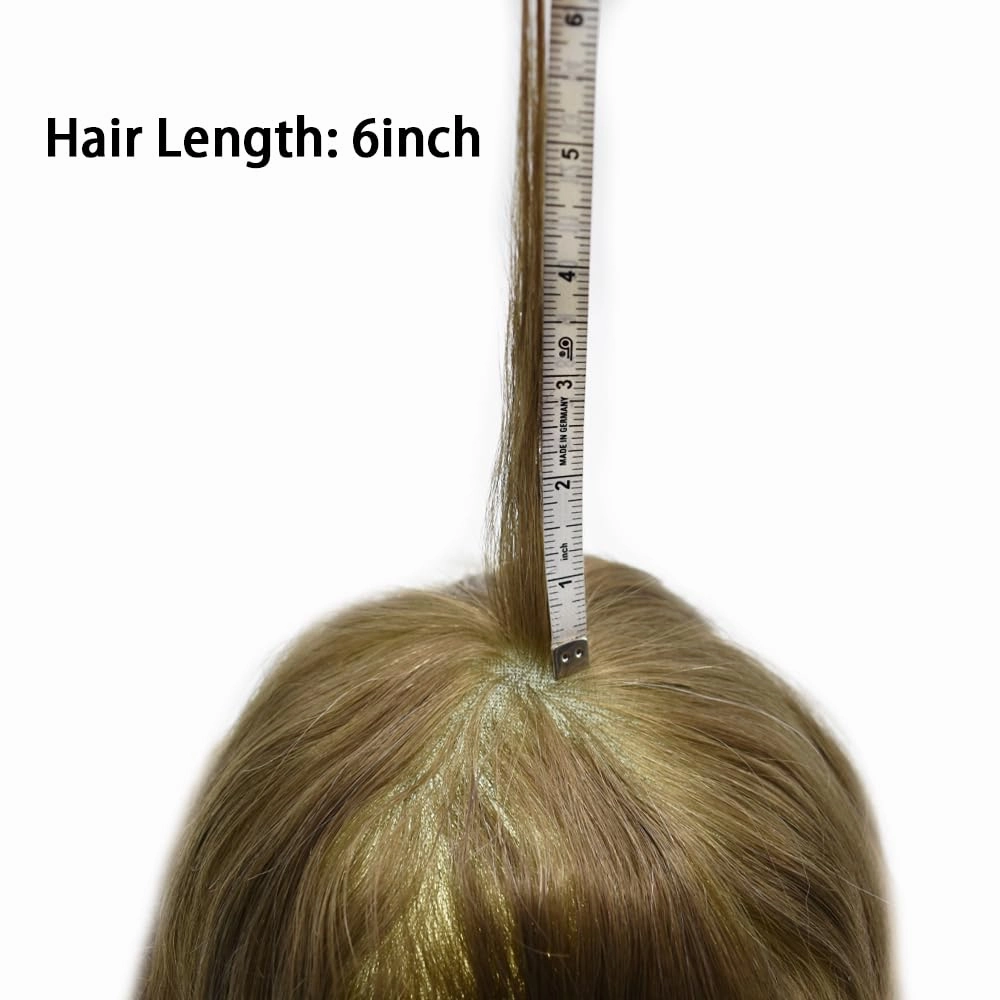 Toupee For Men Hair Replacement System Real Human Hair Piece For Men Swiss Lace Mens Toupee Hair Pieces Hair System For Men 7x9 100% light to medium density#1820 18# MEDIUM BLONDE 20%GREY