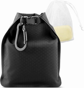 Travel Soap Bag, Waterproof Leakproof Travel Soap Container, Quick Dry Soap Pouch, Portable Soap Pocket, Camping Essentials Supplies for Standard Soap Bars, Conditioner Bars