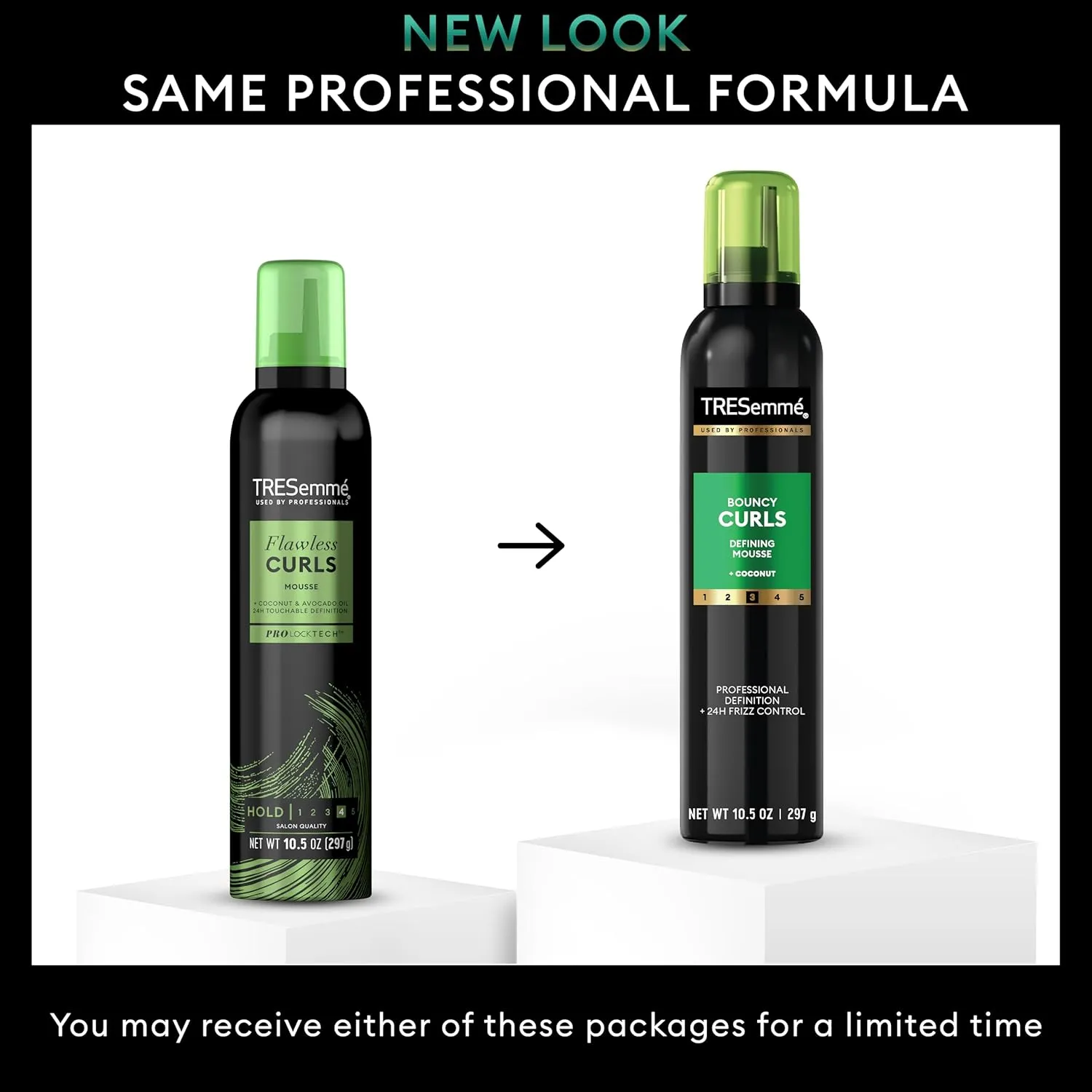TRESemmé Flawless Curls Nourishing Mousse Pack of 6 With Coconut and Avocado Oil 10.5 oz