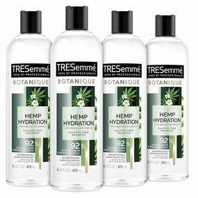 TRESemmé Botanique Shampoo Sulfate-Free for Hair Hydration Botanique Hemp Hydration Shampoo Free from Sulfates, Silicones, Parabens, and Dyes, 16 Fl Oz (Pack of 4)
