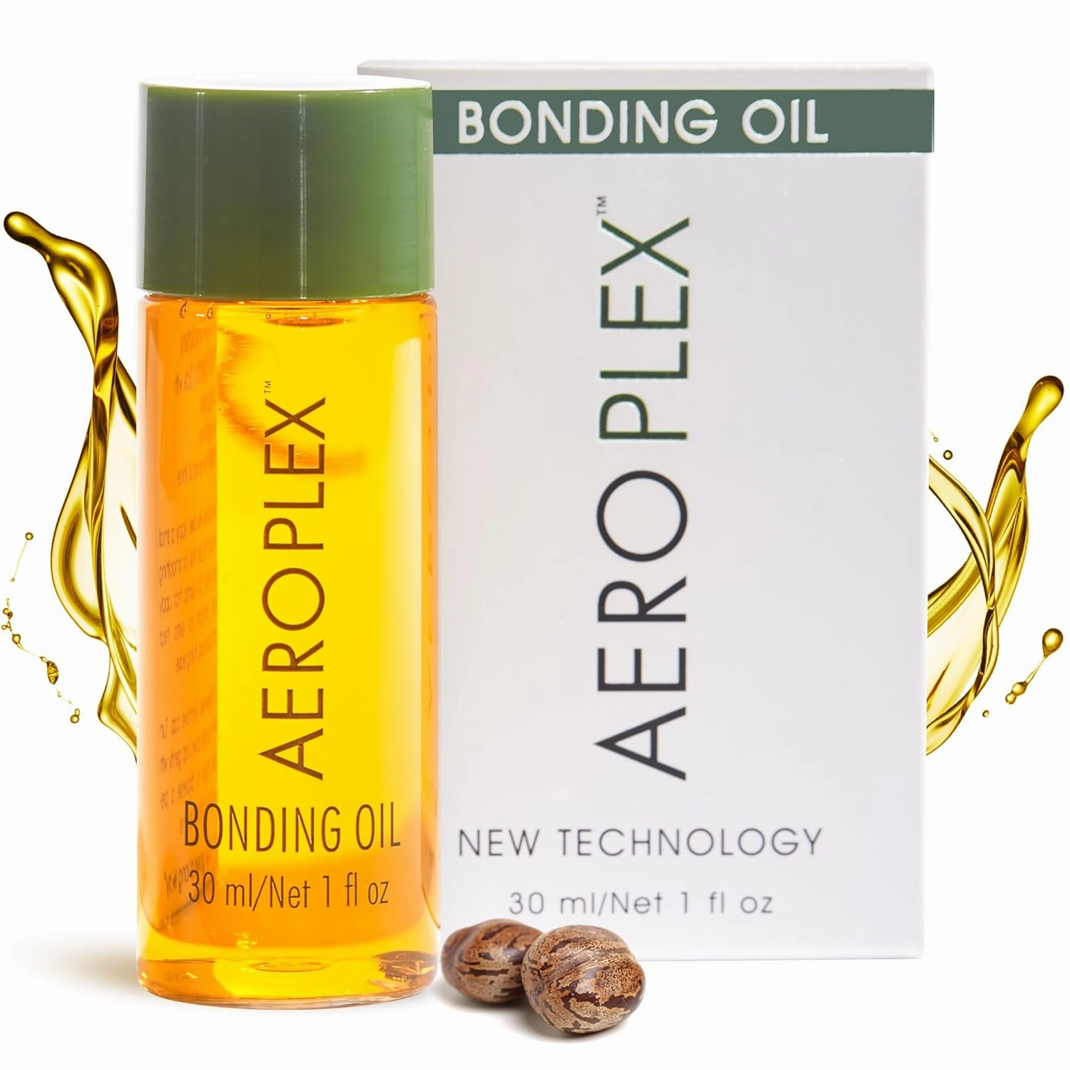 TRI Design Aeroplex Bonding Oil - Repairs, Promotes Growth & Prevents Breakage - Silky Serum for Dry, Damaged & Frizzy Hair - Travel Size 30ml - Salon-Tested with UV & Heat Protection