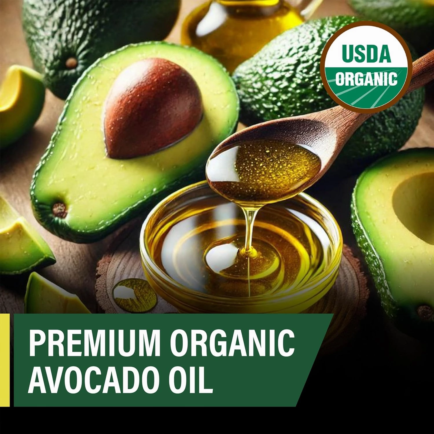 uh*Roh*Muh Premium Organic Avocado Oil – Cold-Pressed & Virgin | Pure Avocado Hair Oil, Hydrating & Moisturizer for Skin & Hair | Rich in Vitamins & Antioxidants | Cooking & Aromatherapy Use | 8 Fl Oz