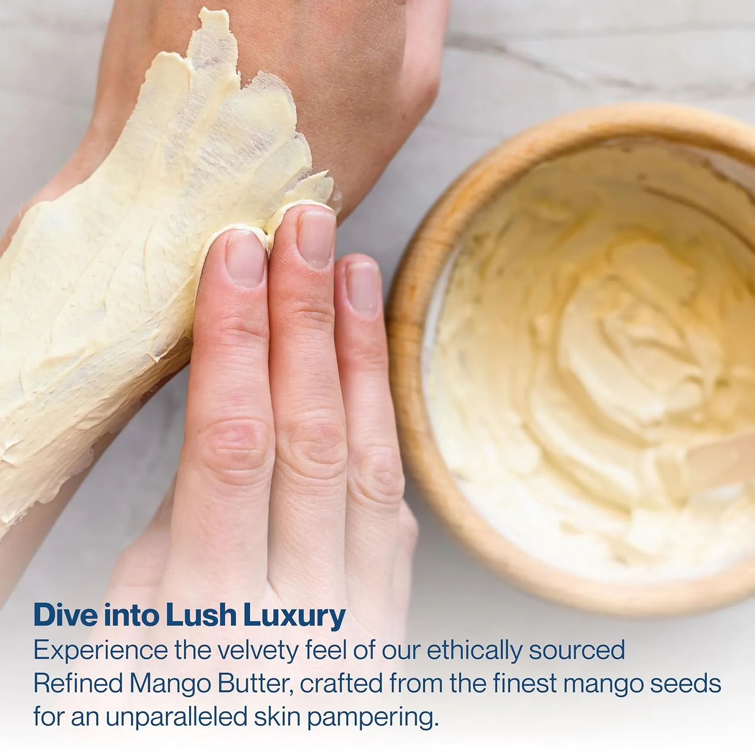 uh*Roh*Muh Premium Refined Mango Butter - Skincare and Hair Care Essential for Silky Smooth Hydration | DIY Beauty Essential Body Butter, Your Ultimate Dry Skin Solution 32 fl oz(Net Wt:0.8kg/1.75lb)