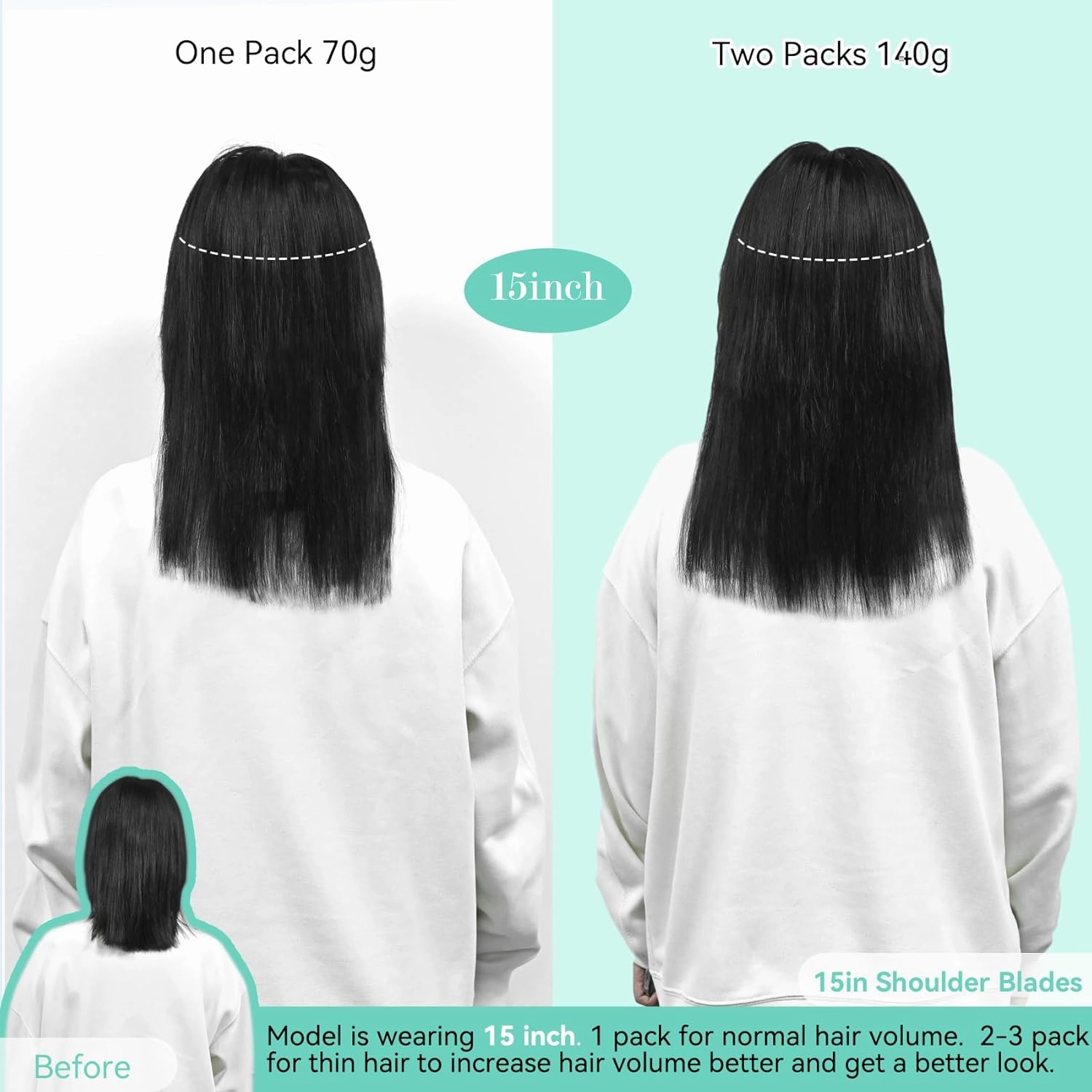 Ukira Ash Blonde Clip in Hair Extensions Real Human Hair, 15 Inch 70g 7pcs 18/613 Mixed Bleach Blonde Hair Extensions Remy Human Hair Clip in Extensions for Women, Natural Straight Remy Human Hair