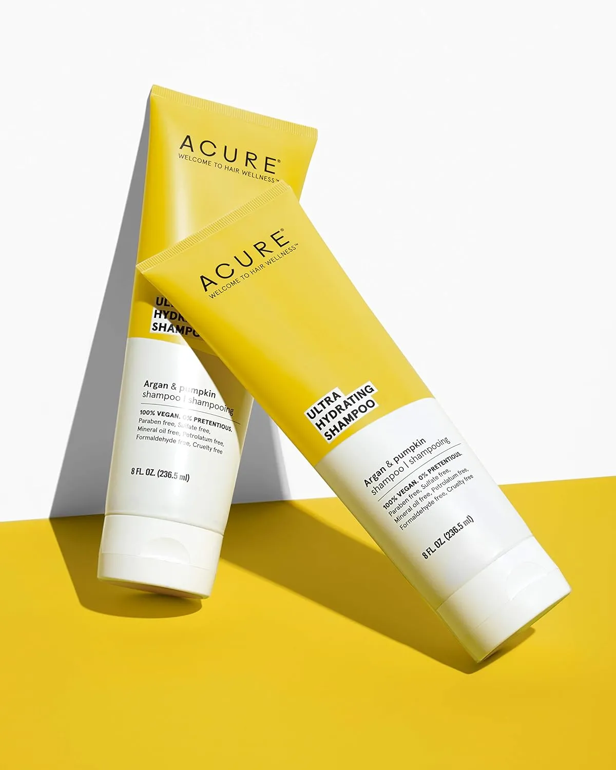 Ultra Hydrating Shampoo & Conditioner Duo - 100% Vegan - With Argan Oil & Pumpkin - Ultra Moisturizing - 8 Fl Oz (Pack of 2)