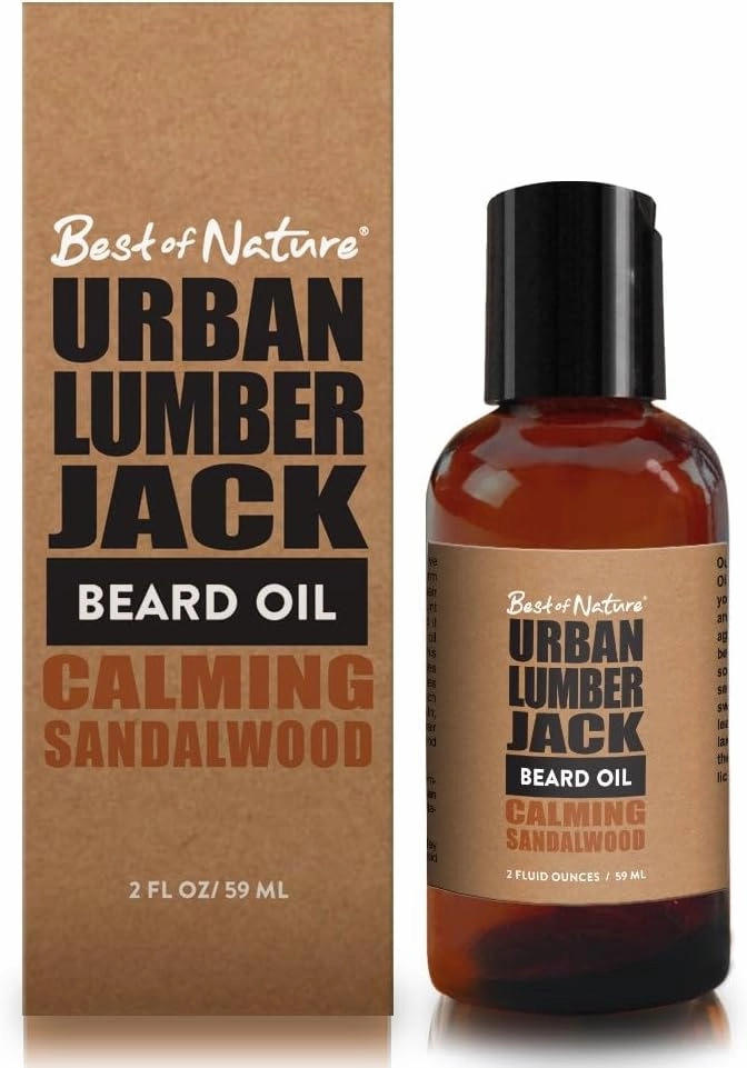 Urban Lumberjack Beard Oil & Conditioner, Calming Sandalwood, All-Natural 2 Oz