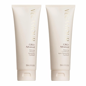 VEGAMOUR GRO  Advanced Balancing Shampoo and Conditioner Kit | Removes Buildup, Hydrates the Scalp and Softens Strands | For Severe Signs of Thinning | Color Safe, Vegan, Cruelty-Free (8 Fl Oz each)