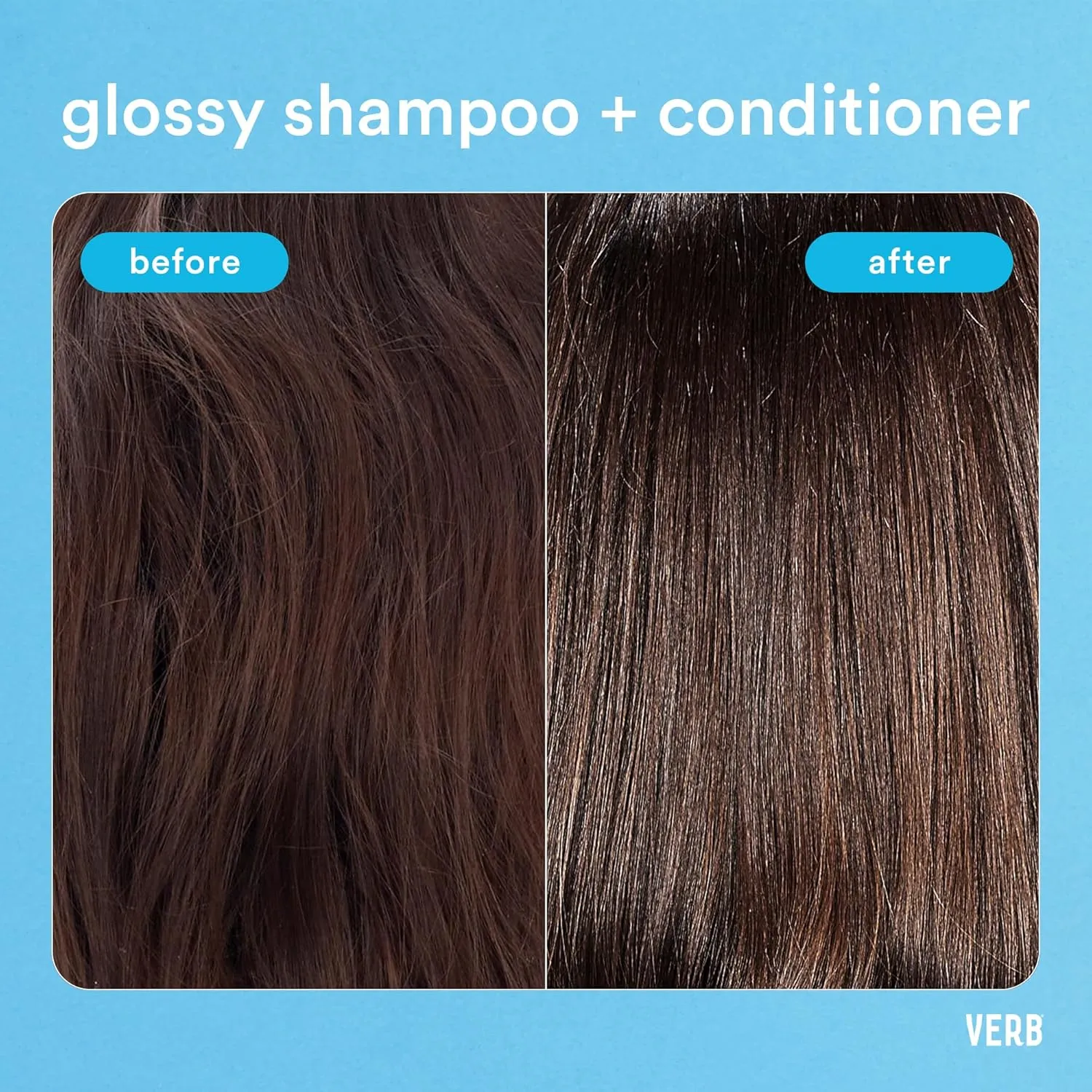 VERB Glossy Conditioner – Conditions, Detangles   Adds High Shine for Thick to Coarse Hair – Sulfate, Paraben and Gluten Free