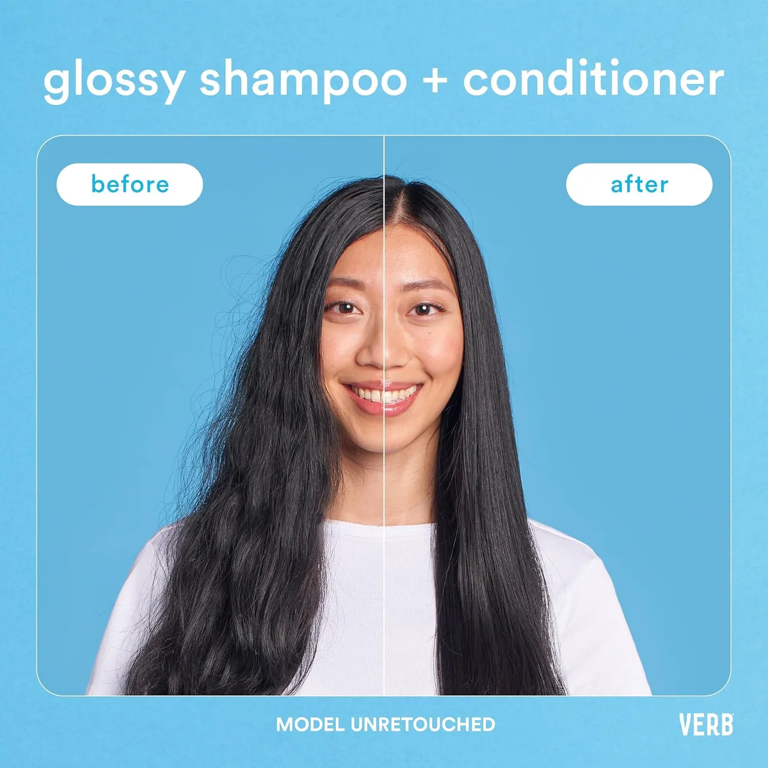 VERB Glossy Conditioner – Conditions, Detangles   Adds High Shine for Thick to Coarse Hair – Sulfate, Paraben and Gluten Free