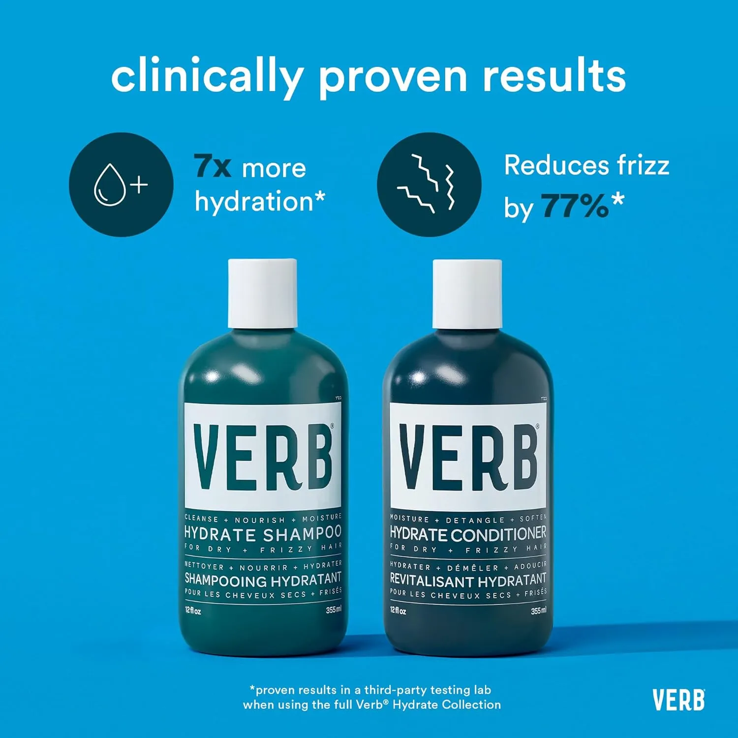 VERB Hydrate Conditioner - Nourish Dry   Frizzy Hair - Smooth   Reduce Frizz - Amber   Warm Jasmine Scent
